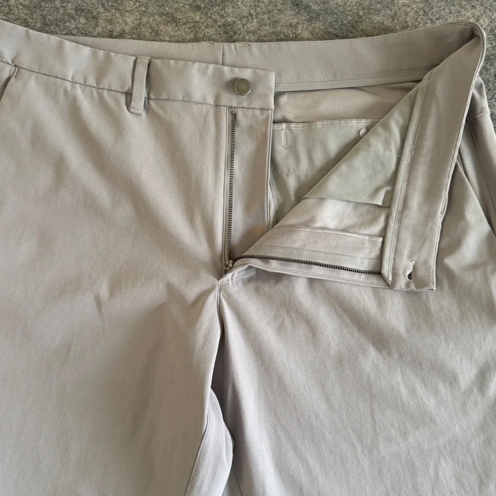 CRZ YOGA 38x30 Light Gray Technical Travel Tapered‎ Trousers Men's Golf Pants